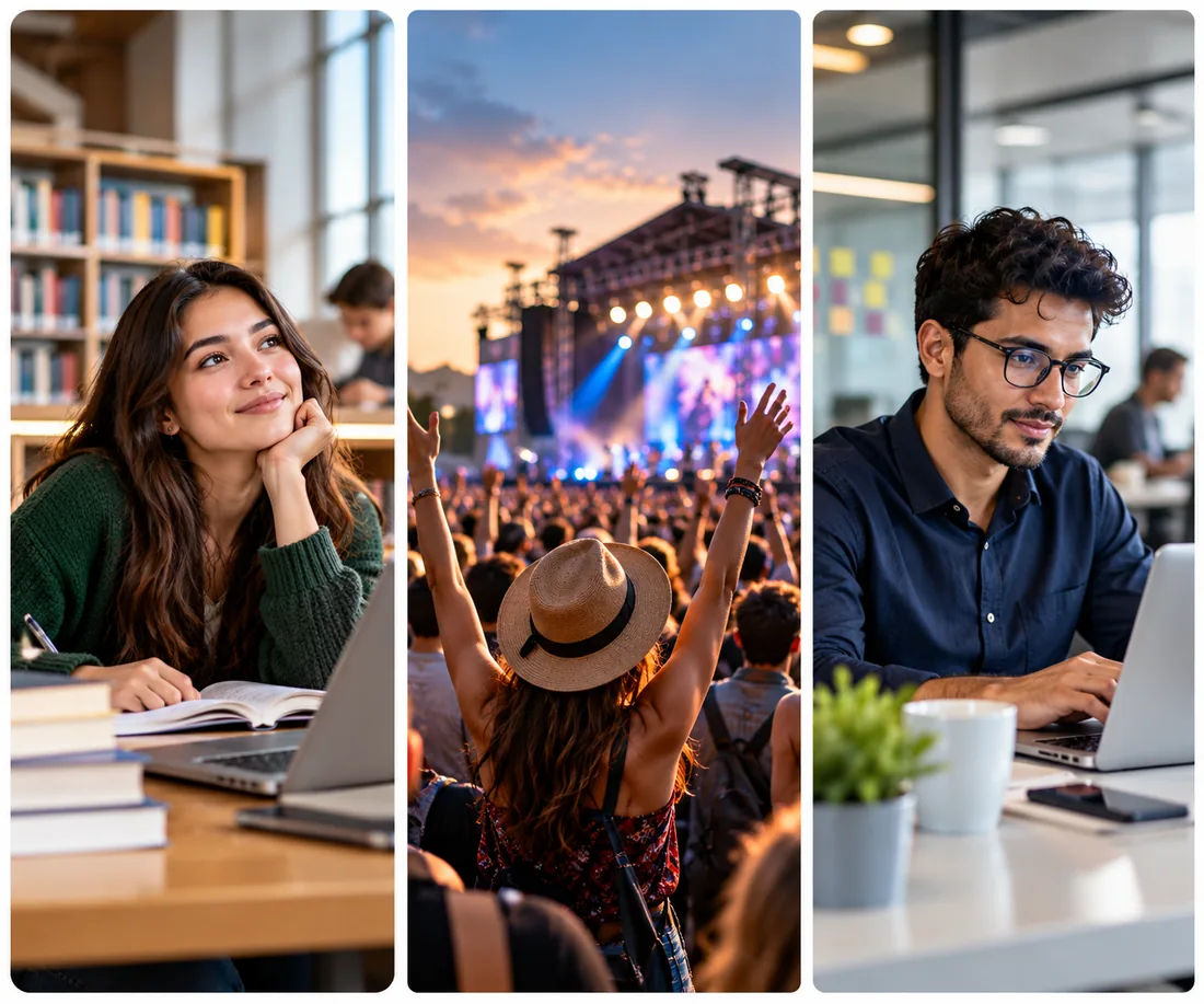 Students, artists and professionals who found their opportunity
